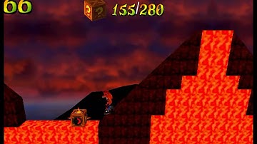Crash Bandicoot Back in Time [fan game] Custom level : Was Were Volcano by Jzrlza