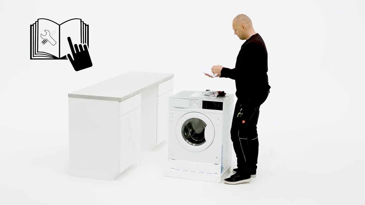 How To Install Your Aeg Washer Dryer - Youtube