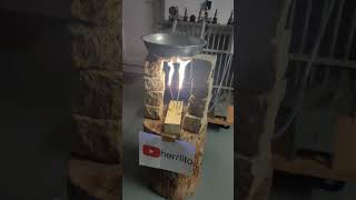 High Voltage Stove Electrical Arc Water Heating #Shorts #Shortcircuit #Highvoltage #Experiment