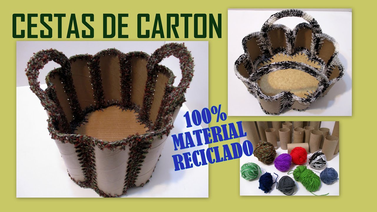COMO HACER CESTAS RUSTICAS CON TUBOS DE CARTÓN ROLLOS DE PAPEL HIGIÉNICO. Cesta Flor Cesta Nube COMO HACER CESTAS RUSTICAS CON TUBOS DE CARTÓN ROLLOS DE PAPEL HIGIÉNICO. Cesta Flor Cesta Nube