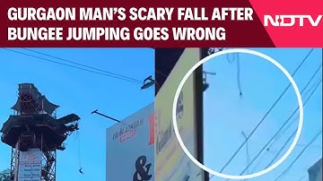 Rishikesh Bungee Jumping Video | Gurugram Man Survives Fall After Bungee Jumping Goes Wrong 