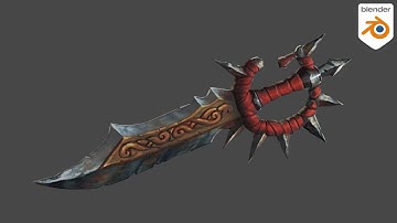 Stylized Weapon in Blender - Timelapse