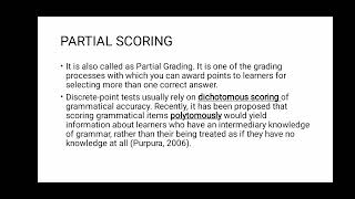Partial Scoring by Joyce Mae Manco
