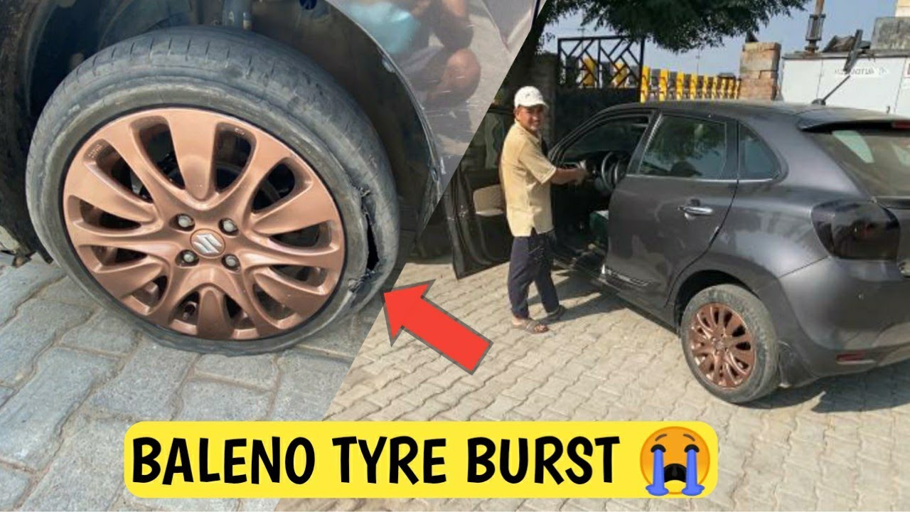 Sad My Baleno Tyre Burst On Highway Live Footage Finally Changing All 4 Tyres Of My Baleno Youtube