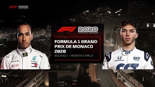 F1 2020 Night racing at monaco | Hamilton vs Pierre Gasly | Keyboard