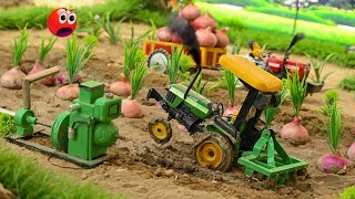 Diy Mini Tractor Work on Onions Mini Agriculture Science Project by @ToysGram