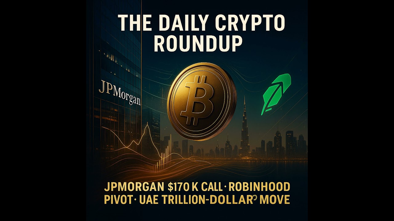 JPMorgan’s $170K Bitcoin Call, Robinhood’s Crypto Pivot, and the UAE’s Trillion-Dollar Move — Dai...
