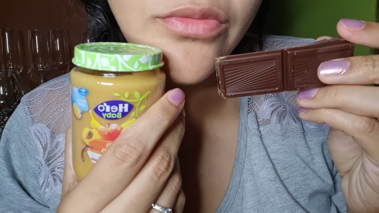 ASMR comiendo compota y chocolate amargo