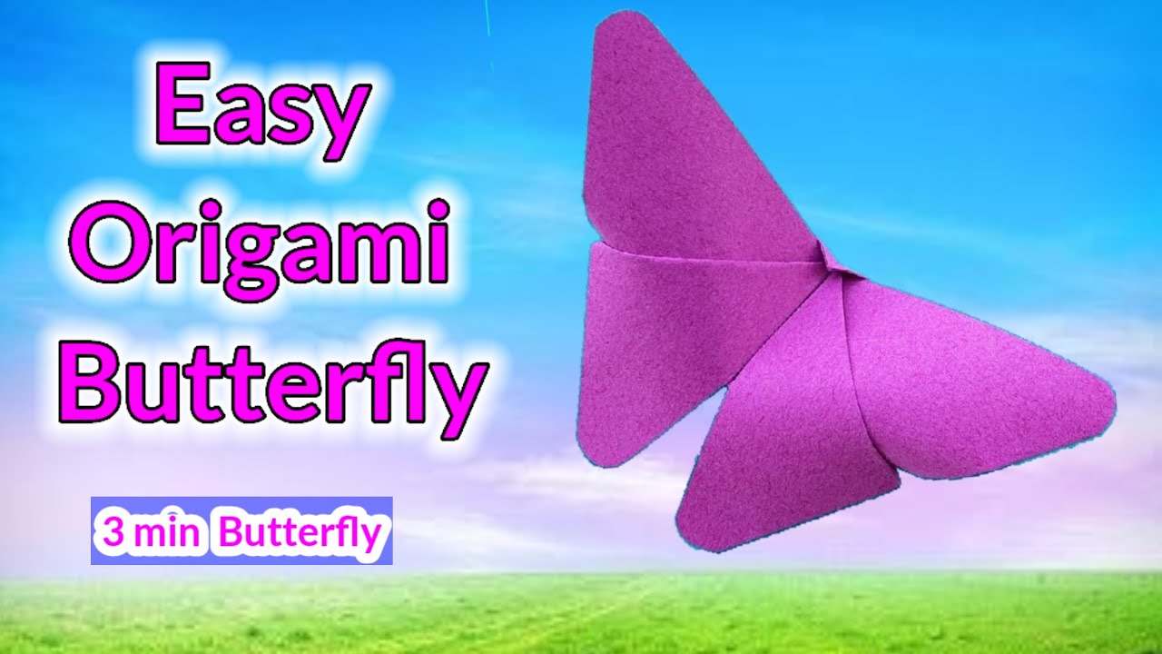 How To Make an Easy Origami Butterfly (in 3 MINUTES!) 