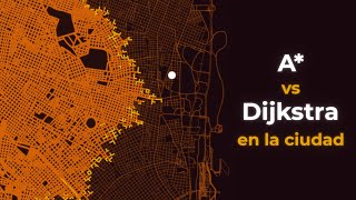 Comparing Algorithms: A* vs Dijkstra, in the city's map.