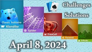 Microsoft Solitaire Collection: April 8, 2024
