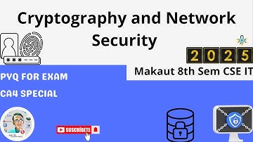 PYQ for Cryptography and Network Security▶️Makaut CSE IT 8TH Sem #exam #makaut #ca4 #pyqcseit #aktu