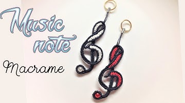 How to make macrame music note for key chain - Hướng dẫn thắt nốt nhạc làm móc khóa