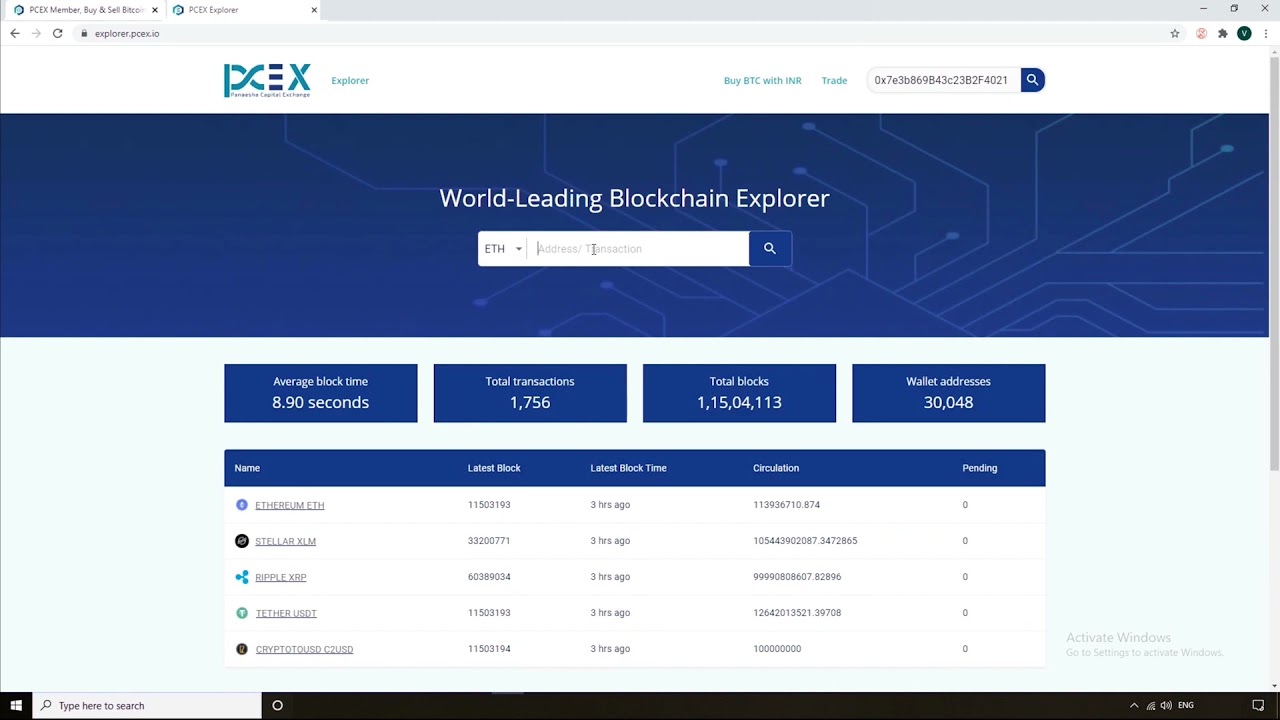How to track your crypto transactions on PCEX Member in Hindi?