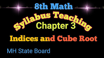 8th Math Syllabus Teaching | Chapter Indices and Cube Root | class 8 Math Chapter 3