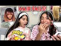 reacting to BAD HAIR FAILS | Mercedes and Evangeline Lomelino