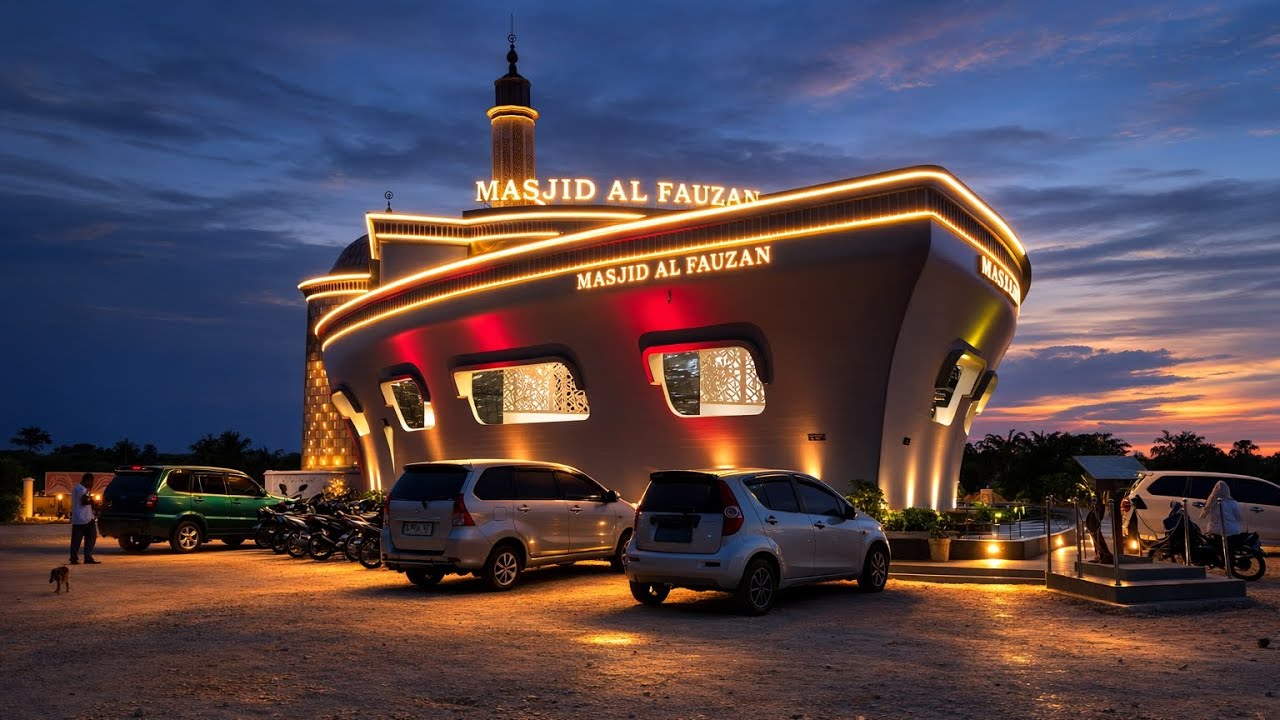 MASJID AL FAUZAN VIRALL‼️DESAIN MIRIP KAPAL PESIAR MODERN,MEWAH DAN LANGKA SATU SATUNYA DIDUNIA 