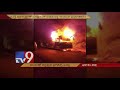 Major tragedy averted as private bus catches fire