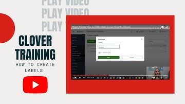 Clover POS Systems training: How to create labels on your Clover Dashboard.