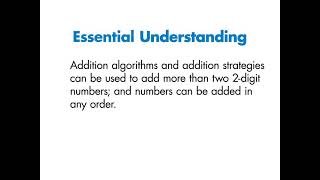 ENVISION GRADE 2: TOPIC 4.5: FLUENTLY ADD WITHIN 10:ADD MORE THAN TWO 2-DIGIT NUMBERS