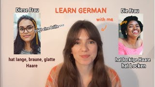 Describing Faces in German | Learn German with Comprehensible Input
