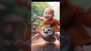 little monk so cute #littlemonksocutevideo #pushpa2therulesongs #pushpa #shorts #pushparajfunnyvideo