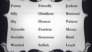 Adjectives that describe your personality