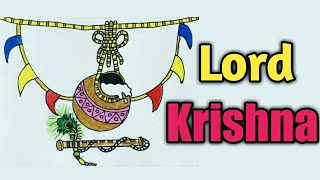 How to Draw Krishan Janmashtami  Beautiful Drawing for Beginners| Lord Krishna Makhan Mataki Drawing