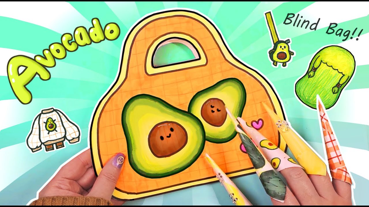 Paper diy🥑Avocado🥑Blind Bag Unboxing #asmr #tocaboca