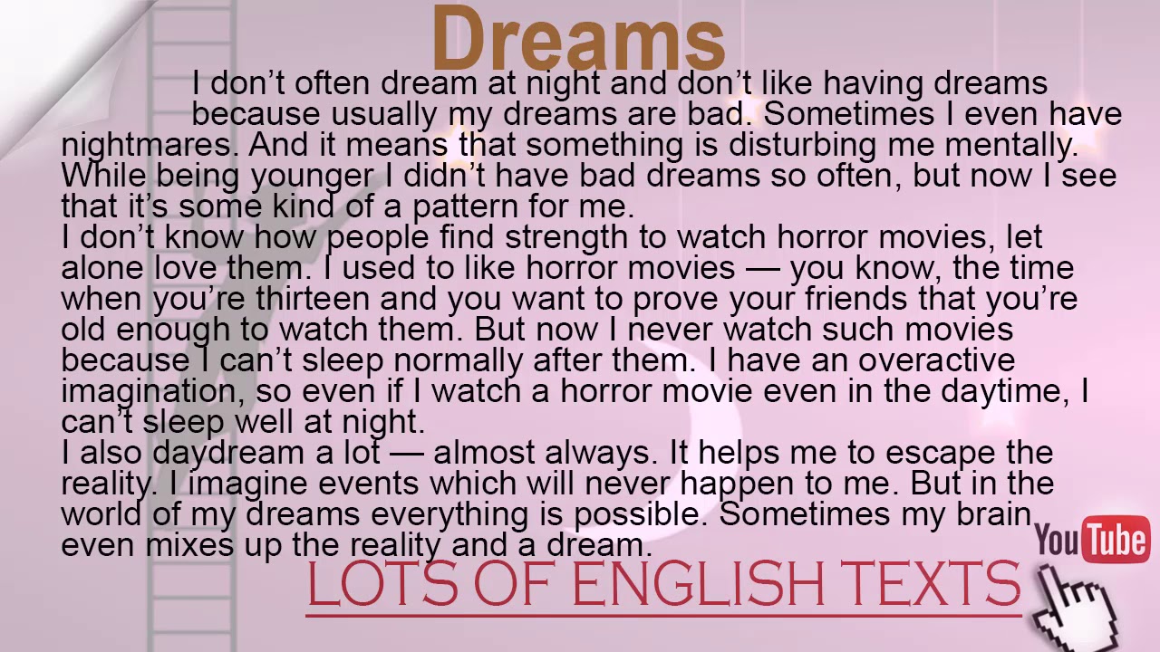Моя Мечта Эссе На Английском