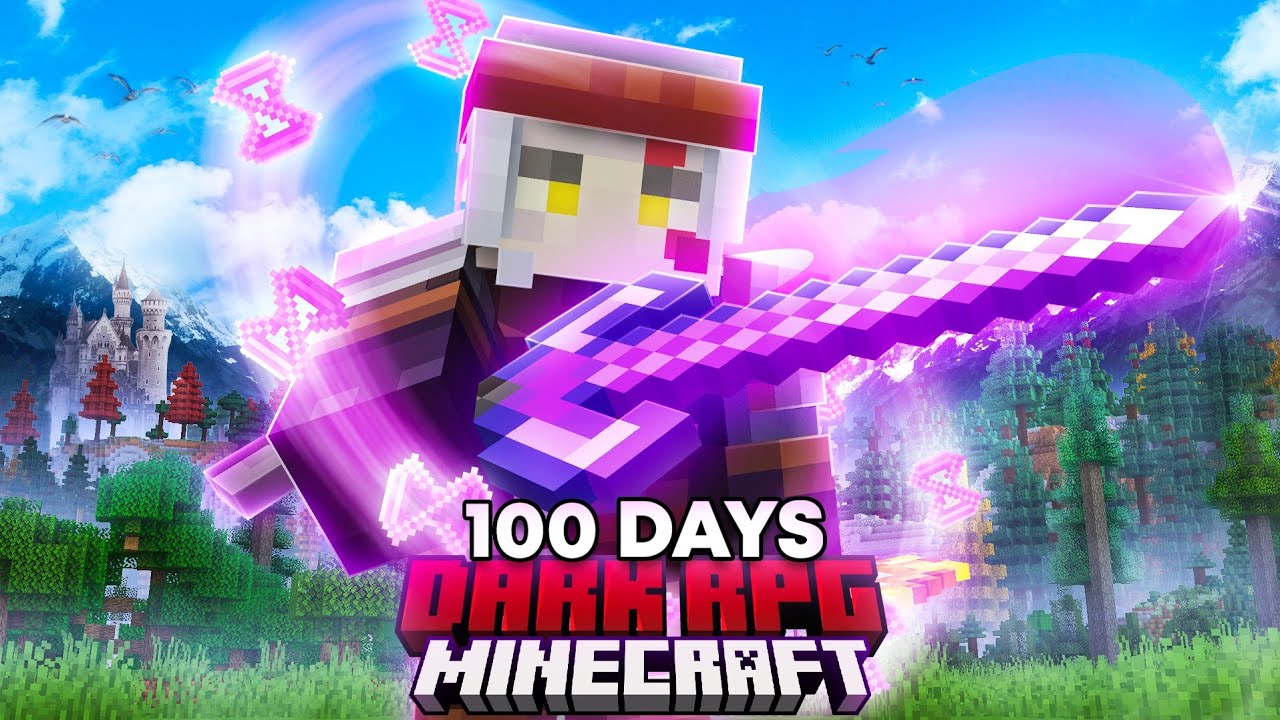 I Survived 100 Days as THE WITCHER in Dark RPG Minecraft