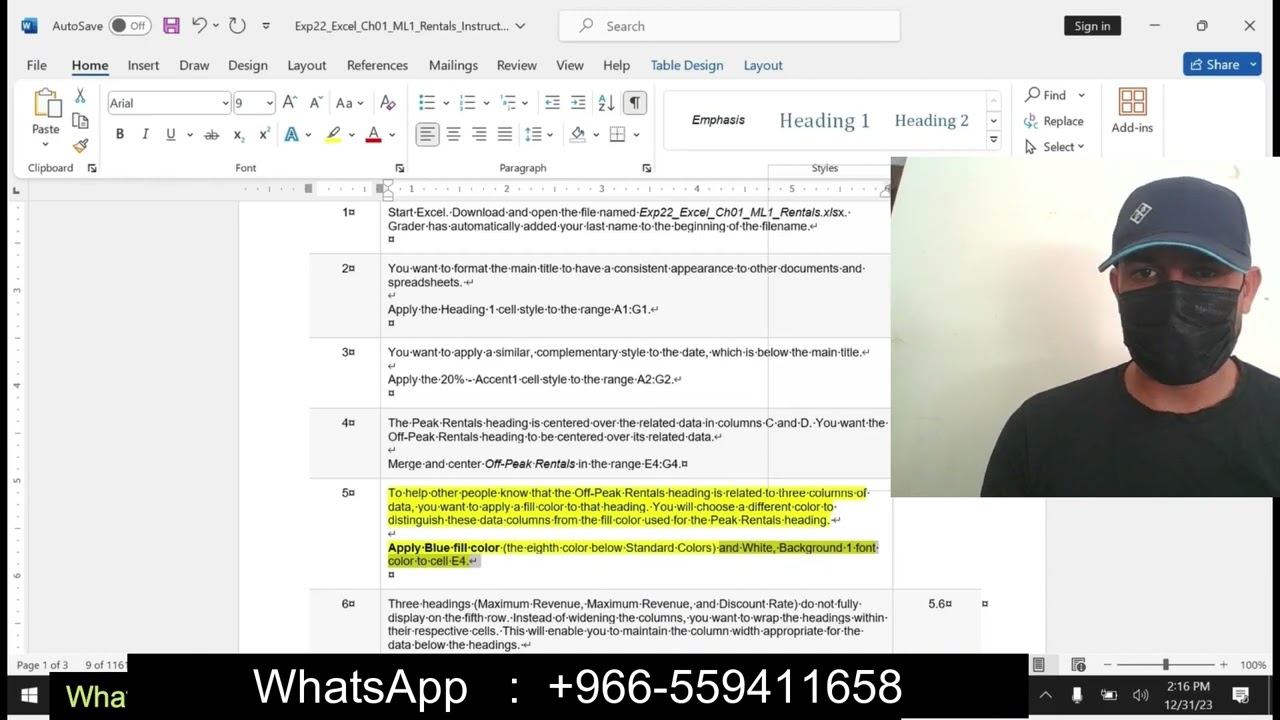 Exp22_Excel_Ch01_ML1_Rentals |100% Grade Excel Chapter 01 ML1 Rentals