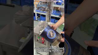 Semi-automatic pet freeze-dried can sealing machine, manual paper tube seaming machine #factory