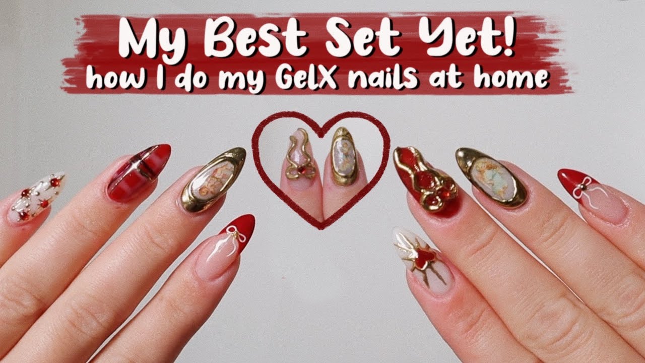 How I Do My Gel-X Nails AT HOME! | Julia Adams - YouTube