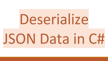 Deserialize JSON Data in C#