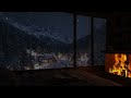Cozy Snowy Cabin Retreat 2026 ❄️ Warm Fire &amp; Falling Snow for Deep Relaxation | 3 Hours