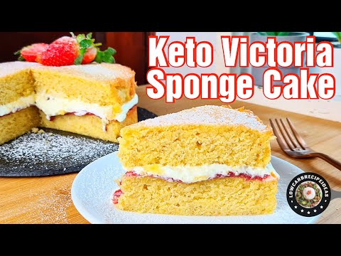 How To Make Easy Keto Victoria Sponge Cake | With Strawberry Jam x Cream | Perfect Teatime Treat