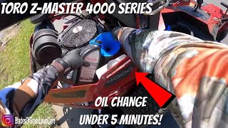 TORO ZMaster 4000 series oil change (step by step)