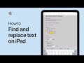How To Find And Replace Text On IPad Apple Support