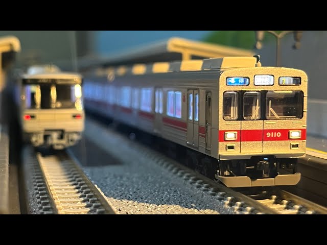 グリーンマックス 東急 東横線 9000系 自宅レイアウト走行シーン 【N