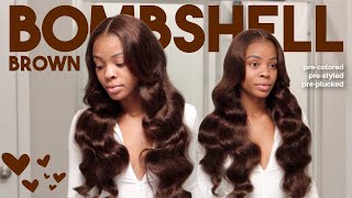 This BROWN BODY WAVE BABYYY 😍.. Pre-Colored Wig Install | Ft. AliPearl Hair ♡