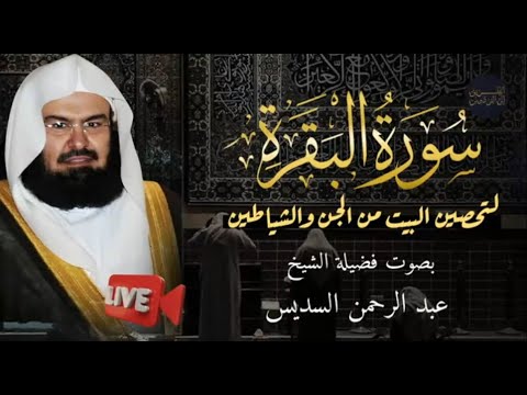 سورة البقرة كاملة عبد الرحمن السديس لطرد الشياطين من منزلك وجلب البركه    