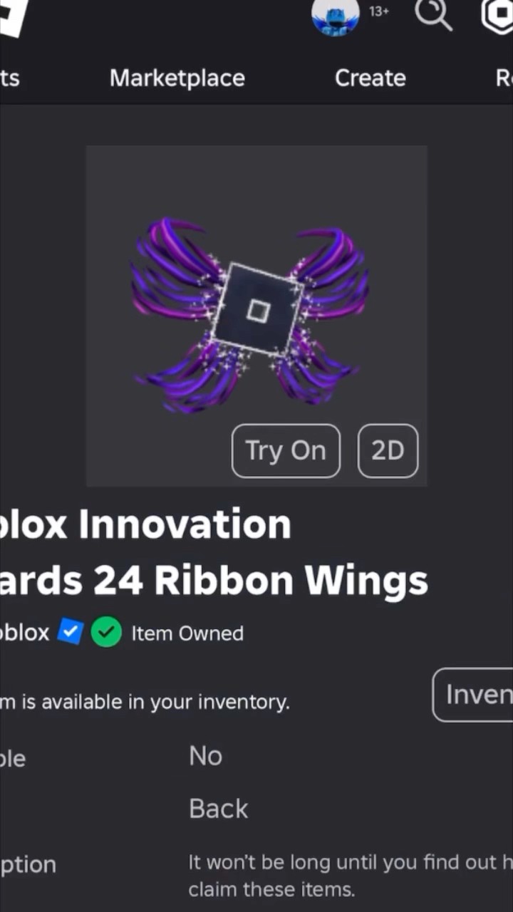 New Free Item How To Get Roblox Innovation Awards 24 Ribbon Wings Oardefault 