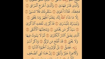 سورة الأعلى تلاوت قران كريم سعد ايوب #مشاري_العفاسي #تلاوات #سعد