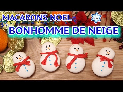 recette-macarons-noel---bonhomme-de-neige---kawaii
