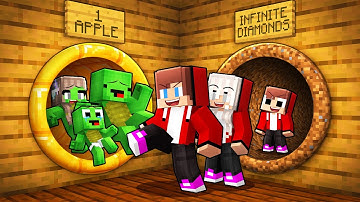 Mikey Family and JJ Family Choose the Right Slide in Minecraft (Maizen)