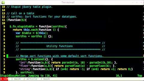 Using the Stupid-EasyMotion VIM plugin
