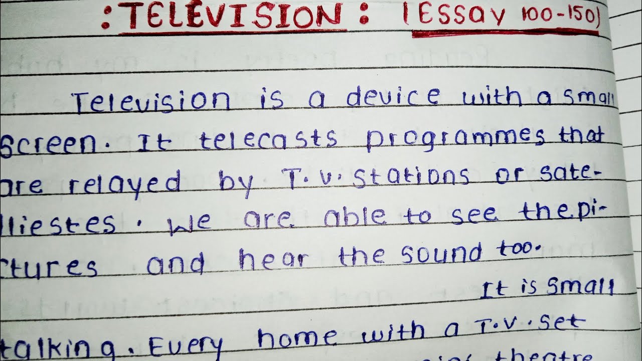 television essay in english 100 words