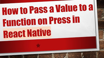 How to Pass a Value to a Function on Press in React Native