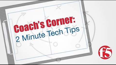 2 Minute Tech Tip: iControl REST with Chrome Advanced REST Client